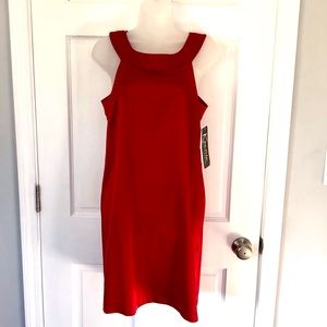 Petite Chic Red Cocktail Dress